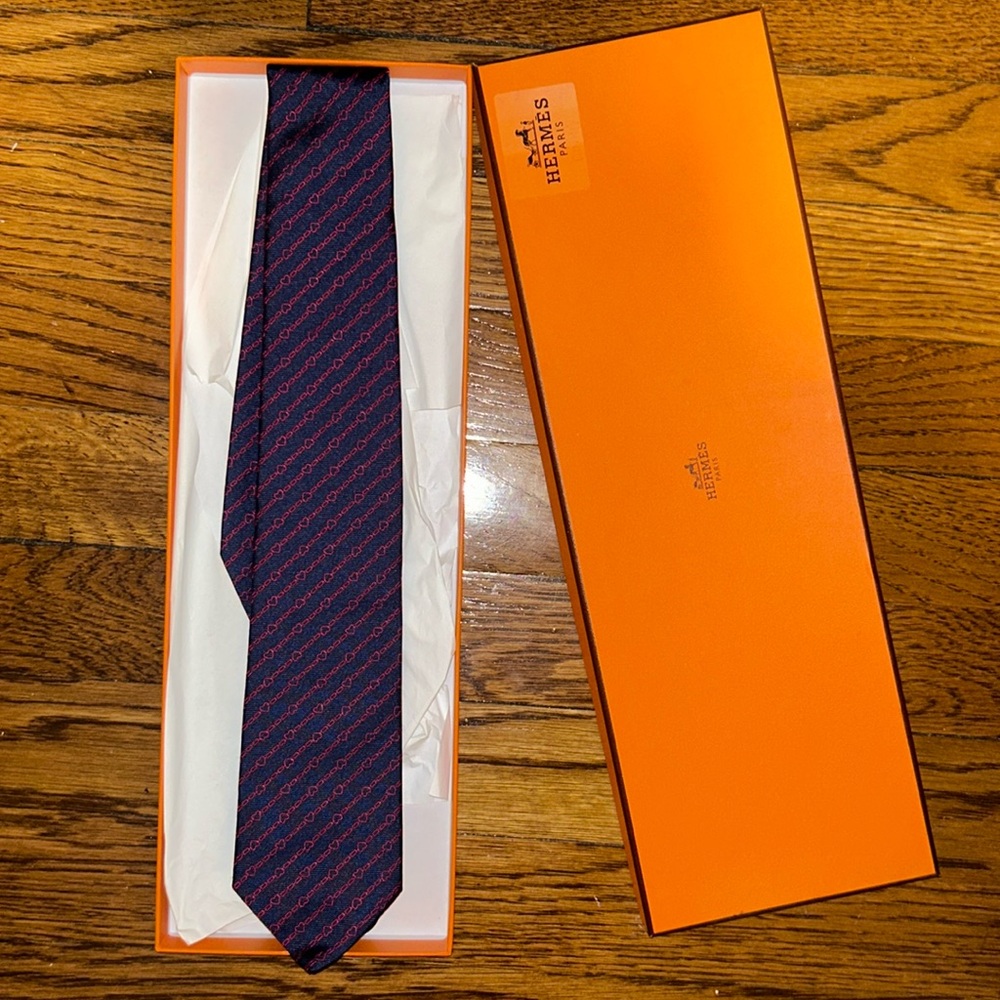 Hermes 100% Silk Tie